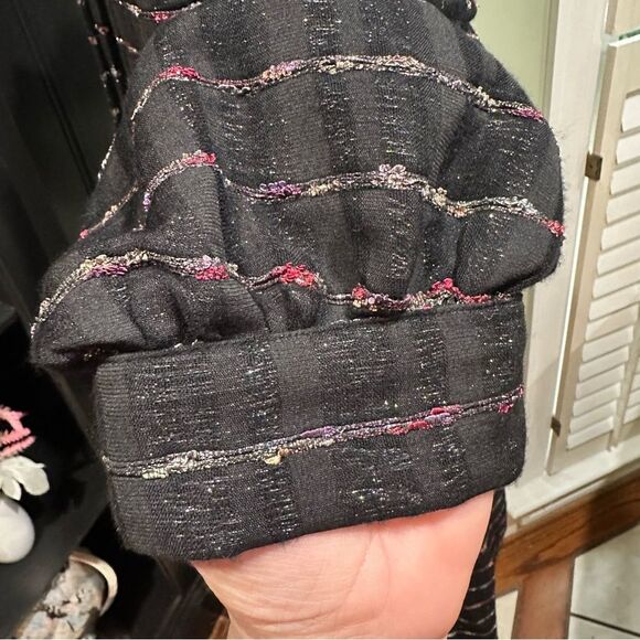 Fresha London Glitter Stripe Puff Sleeve Mini Dress
Size Medium (US 8) - Picture 8 of 11